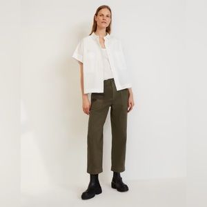 Everlane organic cotton herringbone pant size 8 NWT